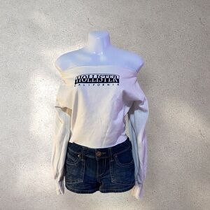 HOLLISTER WHITE OFF THE SHOULDER TOP